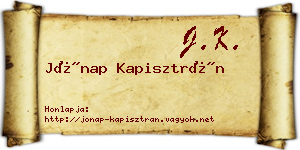Jónap Kapisztrán névjegykártya